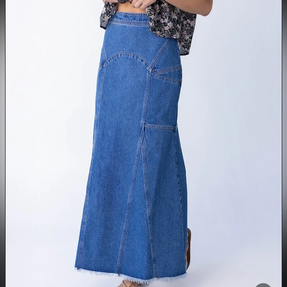 NATURAL LIFE Blue Maxi Skirt - Picture 1 of 6